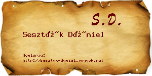 Seszták Dániel névjegykártya